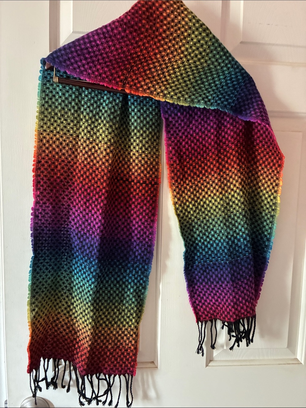 WOOL WAFFLE KNIT SCARF